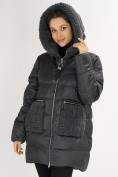 Купить Куртка зимняя big size болотного цвета 72180Bt, фото 7