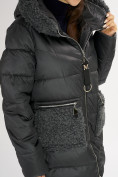 Купить Куртка зимняя big size болотного цвета 72180Bt, фото 9