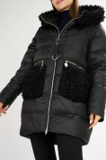 Купить Куртка зимняя big size черного цвета 72180Ch, фото 13