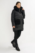 Купить Куртка зимняя big size черного цвета 72180Ch, фото 4