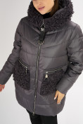 Купить Куртка зимняя big size темно-серого цвета 72180TC, фото 10