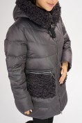 Купить Куртка зимняя big size темно-серого цвета 72180TC, фото 11
