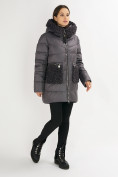 Купить Куртка зимняя big size темно-серого цвета 72180TC, фото 3
