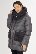 Купить Куртка зимняя big size темно-серого цвета 72180TC, фото 7