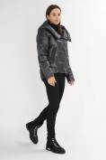 Купить Куртка зимняя темно-серого цвета 7223TC, фото 4