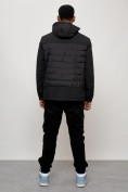 Купить Куртка молодежная мужская весенняя с капюшоном черного цвета 7302Ch, фото 13