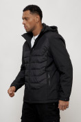 Купить Куртка молодежная мужская весенняя с капюшоном черного цвета 7302Ch, фото 2
