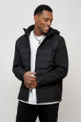 Купить Куртка молодежная мужская весенняя с капюшоном черного цвета 7302Ch, фото 4