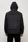 Купить Куртка молодежная мужская весенняя с капюшоном черного цвета 7302Ch, фото 9