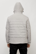 Купить Куртка молодежная мужская весенняя с капюшоном светло-серого цвета 7302SS, фото 9
