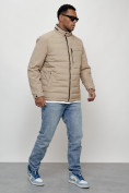 Купить Куртка молодежная мужская весенняя 2024 года бежевого цвета 7305B, фото 3