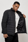 Купить Куртка молодежная мужская весенняя 2024 года черного цвета 7305Ch, фото 13