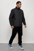 Купить Куртка молодежная мужская весенняя 2024 года черного цвета 7305Ch, фото 3