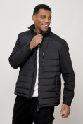 Купить Куртка молодежная мужская весенняя 2024 года черного цвета 7305Ch, фото 9