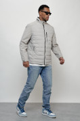 Купить Куртка молодежная мужская весенняя 2024 года светло-серого цвета 7305SS, фото 3