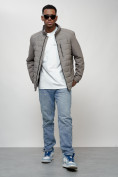 Купить Куртка молодежная мужская весенняя 2024 года серого цвета 7305Sr, фото 14
