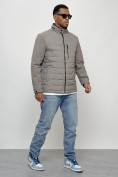 Купить Куртка молодежная мужская весенняя 2024 года серого цвета 7305Sr, фото 3