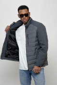 Купить Куртка молодежная мужская весенняя 2024 года темно-серого цвета 7305TC, фото 11