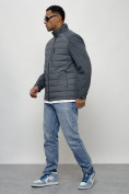 Купить Куртка молодежная мужская весенняя 2024 года темно-серого цвета 7305TC, фото 2