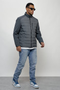 Купить Куртка молодежная мужская весенняя 2024 года темно-серого цвета 7305TC, фото 3