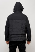 Купить Куртка молодежная мужская весенняя с капюшоном черного цвета 7306Ch, фото 2