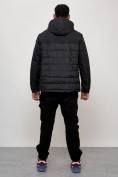 Купить Куртка молодежная мужская весенняя с капюшоном черного цвета 7306Ch, фото 6