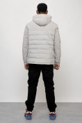 Купить Куртка молодежная мужская весенняя с капюшоном светло-серого цвета 7306SS, фото 4