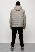 Купить Куртка молодежная мужская весенняя с капюшоном серого цвета 7306Sr, фото 4