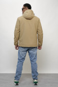 Купить Куртка молодежная мужская весенняя с капюшоном бежевого цвета 7307B, фото 4