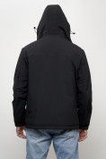Купить Куртка молодежная мужская весенняя с капюшоном черного цвета 7307Ch, фото 17