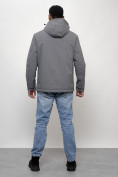 Купить Куртка молодежная мужская весенняя с капюшоном серого цвета 7307Sr, фото 11