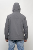 Купить Куртка молодежная мужская весенняя с капюшоном серого цвета 7307Sr, фото 7