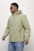 Купить Куртка молодежная мужская весенняя с капюшоном светло-зеленого цвета 7307ZS, фото 10