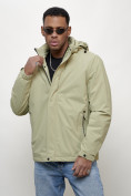 Купить Куртка молодежная мужская весенняя с капюшоном светло-зеленого цвета 7307ZS, фото 13