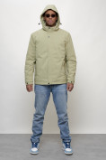 Купить Куртка молодежная мужская весенняя с капюшоном светло-зеленого цвета 7307ZS, фото 18