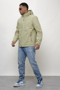 Купить Куртка молодежная мужская весенняя с капюшоном светло-зеленого цвета 7307ZS, фото 6