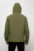 Купить Куртка молодежная мужская весенняя с капюшоном зеленого цвета 7307Z, фото 11