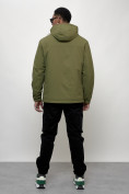 Купить Куртка молодежная мужская весенняя с капюшоном зеленого цвета 7307Z, фото 4