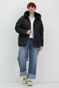 Купить Куртка зимняя женская из овчина стильная и модная черного цвета 7309Ch, фото 18