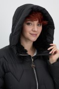 Купить Куртка зимняя женская из овчина стильная и модная черного цвета 7309Ch, фото 17