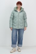 Купить Куртка зимняя женская из овчина стильная и модная зеленого цвета 7309Z, фото 18