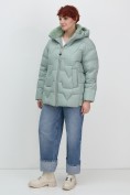 Купить Куртка зимняя женская из овчина стильная и модная зеленого цвета 7309Z, фото 20