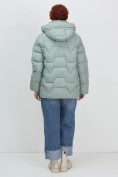 Купить Куртка зимняя женская из овчина стильная и модная зеленого цвета 7309Z, фото 21