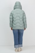 Купить Куртка зимняя женская из овчина стильная и модная зеленого цвета 7309Z, фото 22