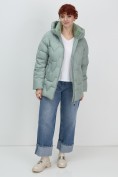 Купить Куртка зимняя женская из овчина стильная и модная зеленого цвета 7309Z, фото 24