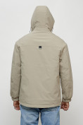 Купить Куртка молодежная мужская весенняя с капюшоном бежевого цвета 7311B, фото 10