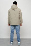 Купить Куртка молодежная мужская весенняя с капюшоном бежевого цвета 7311B, фото 14