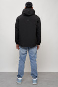 Купить Куртка молодежная мужская весенняя с капюшоном черного цвета 7311Ch, фото 11