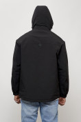 Купить Куртка молодежная мужская весенняя с капюшоном черного цвета 7311Ch, фото 6