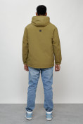 Купить Куртка молодежная мужская весенняя с капюшоном горчичного цвета 7311G, фото 14